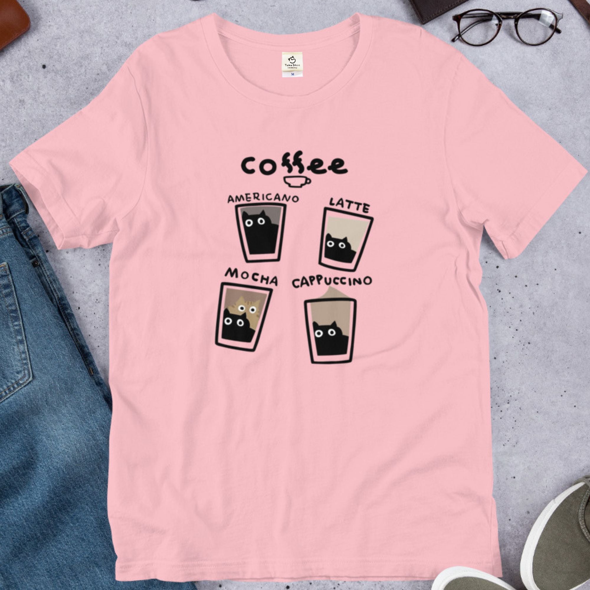 猫tシャツ ねこ 猫イラスト 猫カフェ|アダルト&キッズサイズ.